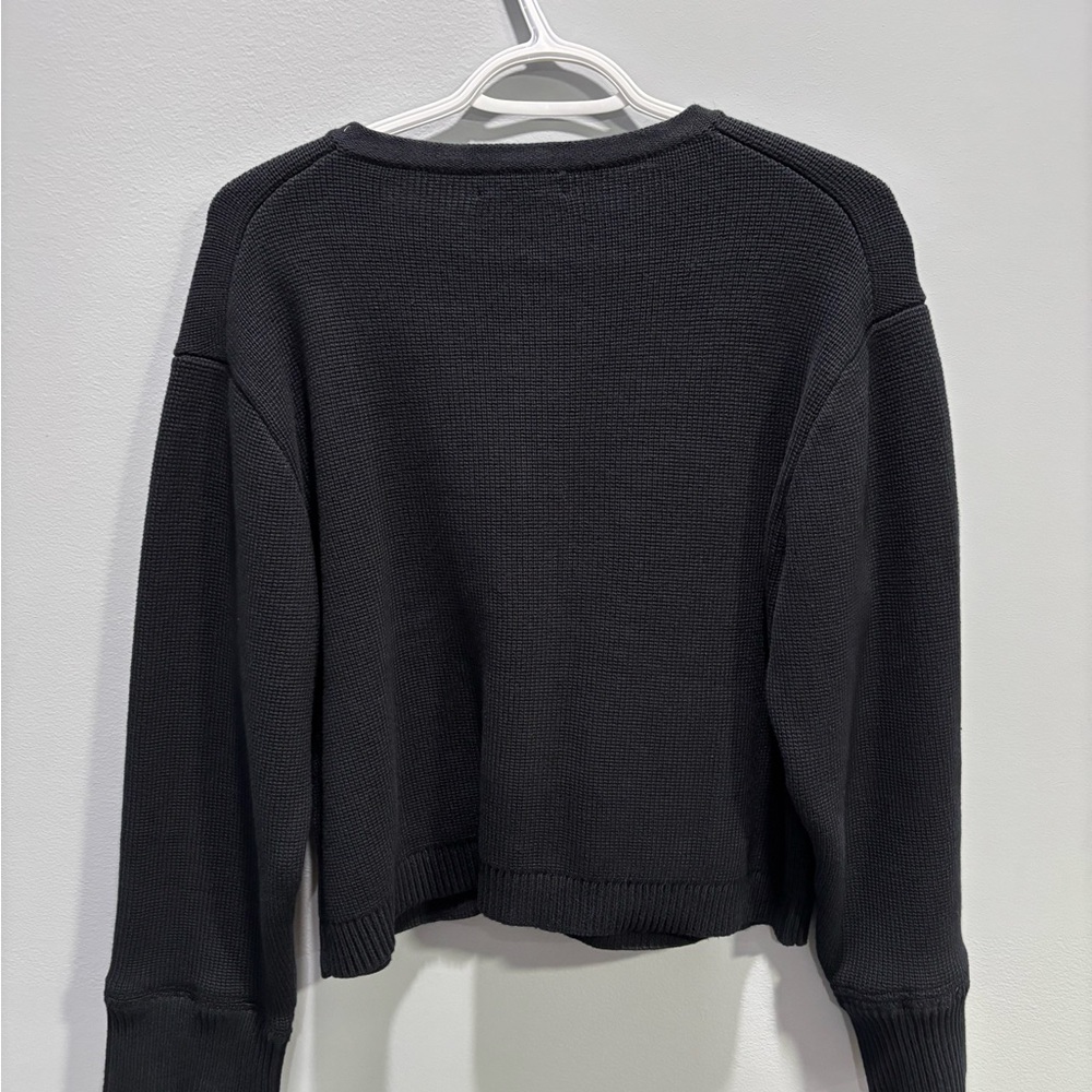 J. Crew Black Cardigan with Gold Buttons - Picture 2 of 3